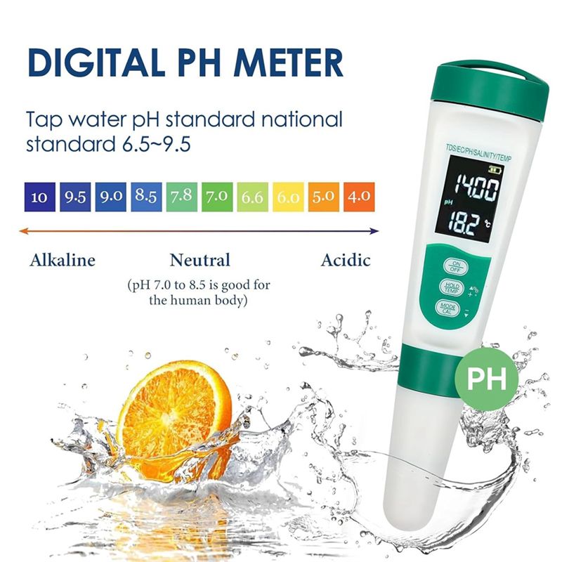 AT02-5 In1 Meteran PH Digital  - Ph Meter Digital Water Tester ulasan dan harga
